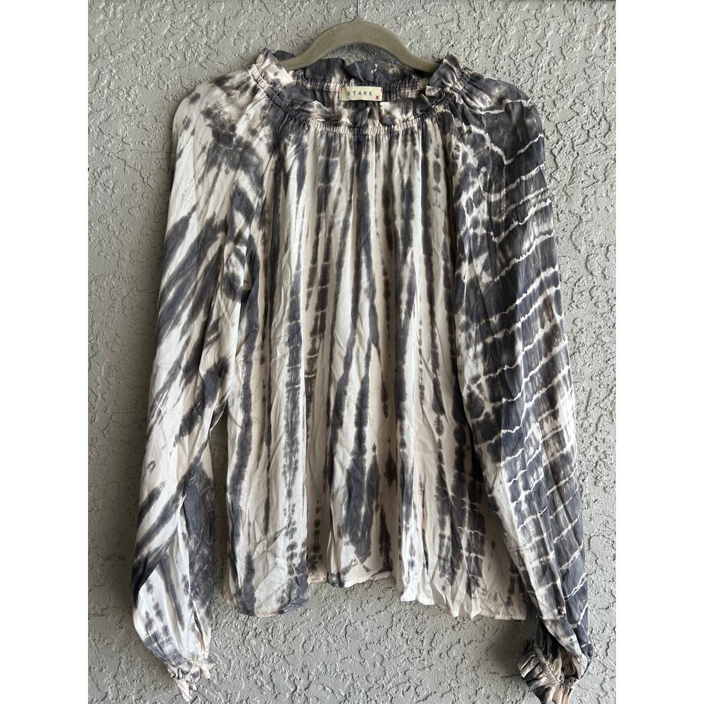 Stark X size small rayon popover top tie dye